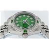 Image 9 : Rolex Stainless Steel Green Diamond DateJust Ladies Watch