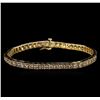 Image 1 : 6.10 ctw Diamond Bracelet - 14KT Yellow Gold