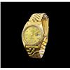 Image 2 : Rolex 18KT Gold 1.18 ctw Diamond DateJust Men's Watch