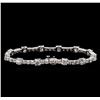 Image 2 : 14KT White Gold 9.93 ctw Diamond Tennis Bracelet