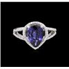 Image 2 : 2.24 ctw Tanzanite and Diamond Ring - 14KT White Gold