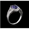 Image 3 : 2.24 ctw Tanzanite and Diamond Ring - 14KT White Gold