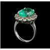 Image 4 : GIA Cert 8.94 ctw Emerald and Diamond Ring - 14KT White Gold