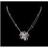 Image 2 : 14KT White Gold 1.20 ctw Diamond Necklace