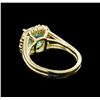 Image 3 : 3.27 ctw Emerald and Diamond Ring - 14KT Yellow Gold