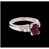 Image 1 : 1.23 ctw Ruby and Diamond Ring - Platinum