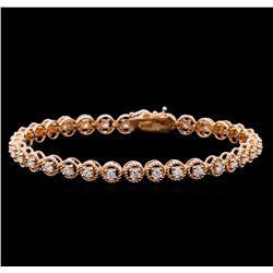 1.83 ctw Diamond Tennis Bracelet - 14KT Rose Gold