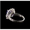 Image 3 : 14KT White Gold 3.60 ctw Tanzanite and Diamond Ring