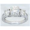 Image 5 : GIA Cert 2.76 ctw Diamond Ring - 14KT White Gold