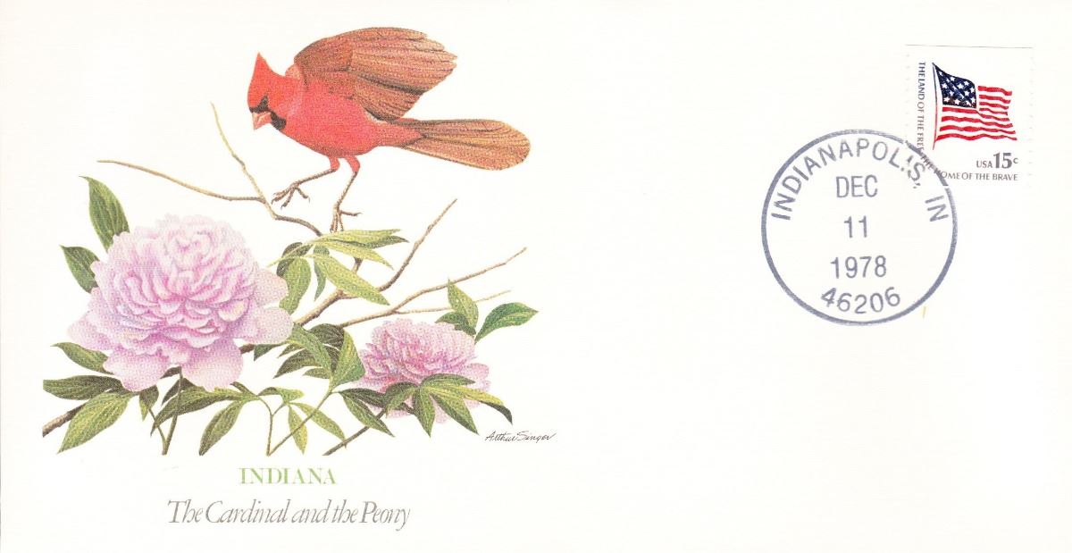 Bird And Flower Of Indiana The State Bird And Flower On An bird-and-flower-of-indiana-the-state-bird-and-flower-on-an