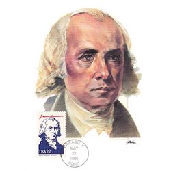 James Madison The Presidents of the United States The First Day of Issue Maximum Cards by Fleetwood.