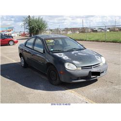 2001 - DODGE NEON // TEXAS REGISTRATION ONLY