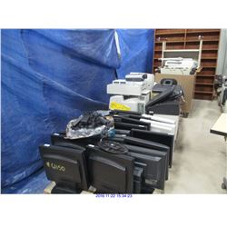 OFFICE EQUIPMENT; MONITORS, COMPUTERS, PROJECTOR, PRINTERS, SHELVES, TABLES, PCS/WIRE CONNECTIONS
