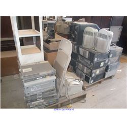 OFFICE EQUIPMENT; DESKS, CHAIRS, COMPUTER PCS, LAPTOP CASES, MONITORS, PRINTERS, SOFAS, FANS, FILE C