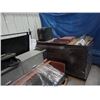 Image 4 : MIXED LOT; MICROWAVE, FRIDGE, CHAIRS, SHELVES