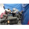 Image 4 : MIXED LOT; SOFA, TRASH CAN, ROLL TOWEL DISPENSER