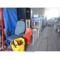 KIDS BEDS, CHAIRS, BOOK SHELVES, MOPPING CART, LOCKER, STOVE, SINK