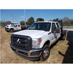 2012 FORD F350 FLATBED, VIN/SN:1FD8W3HT6CEB99642 - 4X4, S/A, POWERSTROKE 6.7L DIESEL ENGINE, A/T, CR