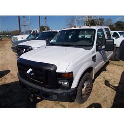 2009 FORD F350 CAB & CHASSIS, VIN/SN:1FDWW36Y89EA42063 - V10 GAS ENG, A/T, CREW CAB, ODOMETER READIN