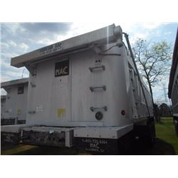 2001 MAC 26'TRI-AXLE ALUMINUM DUMP TRAILER, VIN/SN:5MADA27401C004446 - MOUNTAIN TARP, AIR RIDE, 11R2