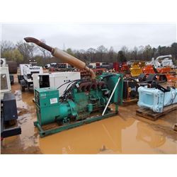 ONAN 115/WA GENERATOR, - WAUKESHA NATURAL GAS ENGINE, SKID MTD, METER READING 647 HOURS