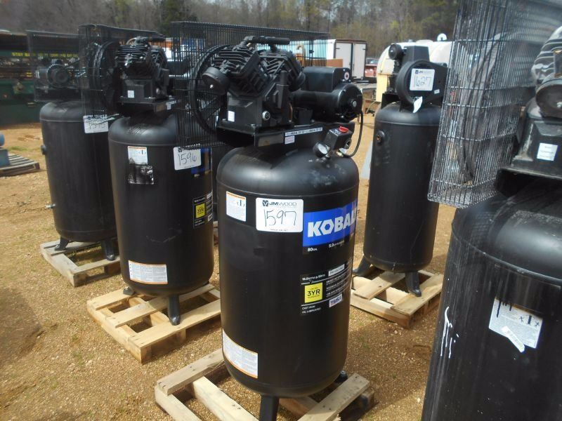 KOBALT AIR COMPRESSOR, 80 GAL, UPRIGHT, ELECTRIC, 220 VOLTS