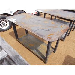 HEAVY DUTY 30X57 WELDING SHOP TABLE WITH SHELF