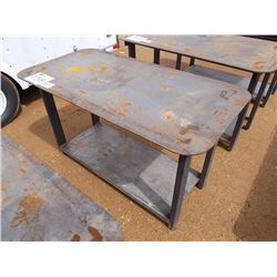 HEAVY DUTY 30X57 WELDING SHOP TABLE WITH SHELF