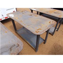 HEAVY DUTY 30X57 WELDING SHOP TABLE WITH SHELF