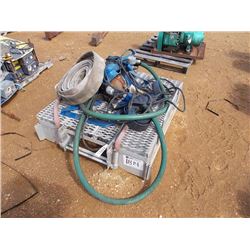 ALUMINUM WATER TANK W/ELECTRIC WATER PUMP & HOSE