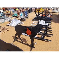 3/8 AR500 STEEL DEER SHOOTING TARGET WITH HEART FLAPPER