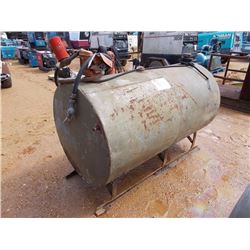 FUEL STORAGE TANK W/PUMP, HOSE & NOZZLE