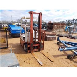 NISSAN 30 FORKLIFT, VIN/SN:A506401 - ELECT, 2,500# CAP, 2 STAGE MAST, METER READING 8,195 HOURS