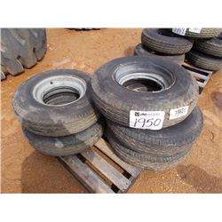 (5) 8-14.5LT TIRES & RIMS