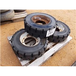 (3) 650X10 TIRES & RIMS