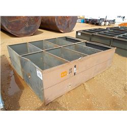 (4) METAL STORAGE BINS