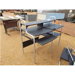 COMPUTER DESK & STORAGE SHELVES