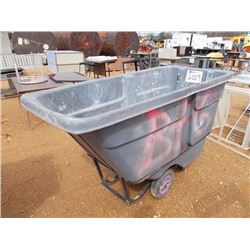 RUBBER MAID TRASH CONTAINER W/WHEELS