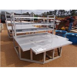 ALUMINUM WORK STAND W/SHELVES