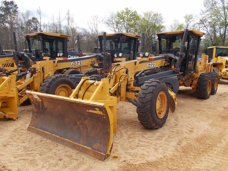 2007 JOHN DEERE 672D MOTOR GRADER, VIN/SN:613174 - 14' MOLDBOARD W/TIP ...
