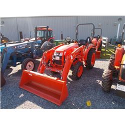 2016 KUBOTA L3301DT FARM TRACTOR, VIN/SN:58178 - MFWD, 3 PTH, PTO, KUBOTA LA525, FRONT LOADER ATTACH