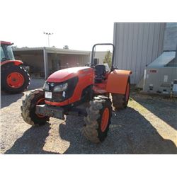 KUBOTA M9540 FARM TRACTOR, VIN/SN:84809 MFWD, PTO, 3 PTH, 1 HYD REMOTE, ROLL BAR, 16.9-24 TIRES