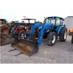 NEW HOLLAND T5060 FARM TRACTOR, VIN/SN:2BJH23537 - MFWD, 3 PTH, PTO, 3 HYD REMOTES, AL0X46P FRONT LO