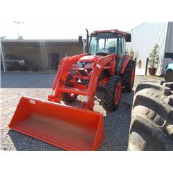 2013 KUBOTA M9540 FARM TRACTOR, VIN/SN:D51136 - MFWD, 3 PTH, PTO, 2 HYD REMOTES, KUBOTA LA1353 A FRO