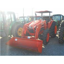 2016 KUBOTA M5-111 FARM TRACTOR, VIN/SN:50654 - 3 PTH, PTO, 2 HYD REMOTES, LA1854 LOADER BUCKET, CAN
