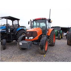 KUBOTA M110X FARM TRACTOR, VIN/SN:50595 - MFWD, PTO, 3 PTH, 3 HYD REMOTES, ECAB W/AIR, 18.4R34 TIRES