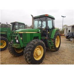 JOHN DEERE 7410 FARM TRACTOR, VIN/SN:002477 - MFWD, 3 PTH, PTO, 2 HYD REMOTES, ECAB W/AIR, 18.4-38 R