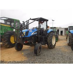 NEW HOLLAND TS 110A FARM TRACTOR, VIN/SN:6011858 - PTO, 3 HYD, REMOTES, CANOPY, 18.4-34 TIRES, METER