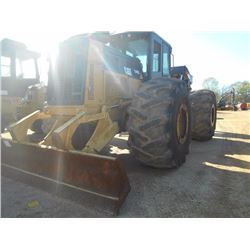 2011 CAT 545C GRAPPLE SKIDDER, VIN/SN:54500851 - DUAL ARCH, WINCH, ECAB W/AIR, 35.5L-32 TIRES, METER