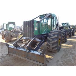 2011 JOHN DEERE 748H GRAPPLE SKIDDER, VIN/SN:632665 - DUAL ARCH, ECAB W/AIR, 30.5L-32 TIRES, METER R
